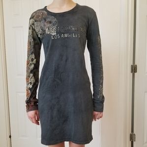 The Great China Wall Women’s Dress/top Handmade with Swarovski Crystal Print